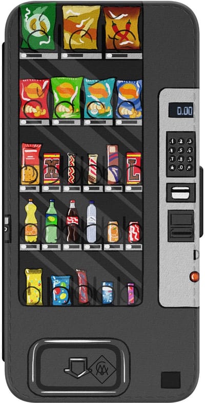 Casimoda® bookcase - Geschikt voor Samsung Galaxy S24 - Hoesje met pasjeshouder - Snoepautomaat - Multi - Kunstleer
