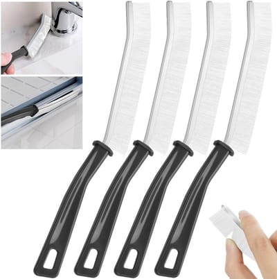 Multifunctionele Kierenborstel voor Badkamer en Keuken, Ideaal voor Ramen en Lastige Hoeken, Set van 4 Stuks