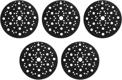 Beschermkussens Schuurschijf - Schuurpapier Onderlegger - Schuurmachine Bescherming - 5 Stuks 67 Gaten - Ø 150 mm - Zwart