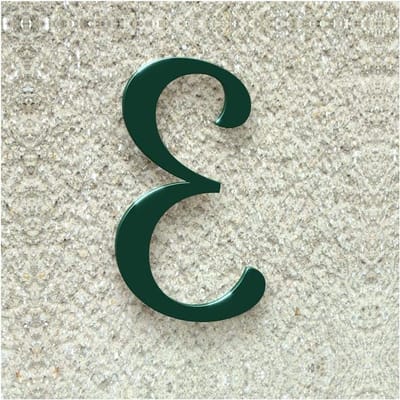 Huisnummer 3 - Adrescijfer - Huis Identificatie - Klassiek Lettertype - 30 cm - Mosgroen Glanzend