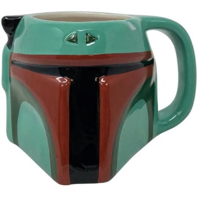 Star Wars Gebeeldhouwde Boba Fett-mok (Groen/rood)
