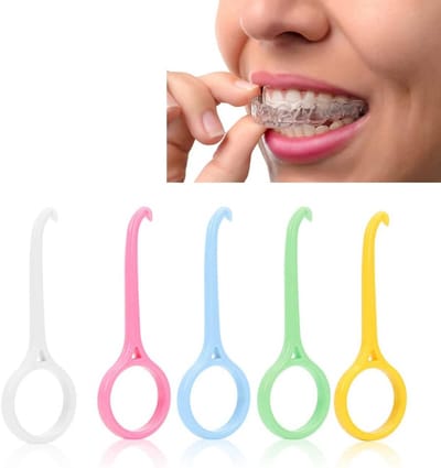 5 Stuks Orthodontische Aligner Remover, verwijderbare beugels, draagbare Invisalign-verwijderingstool voor mondverzorging -Wit