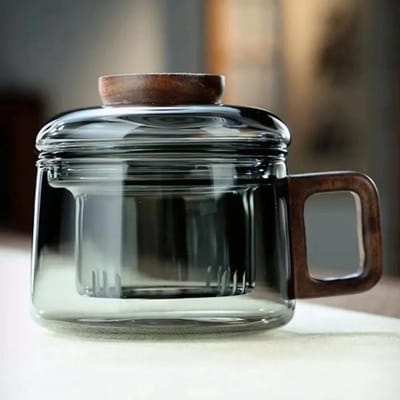 200ML Hoge Borosilicaat Glas Thee Infuser Kop met Filter Hittebestendige Thee Water Scheidingsbeker Kantoor Bloementhee Geïnfuseerde Kopjes