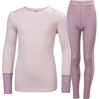 Helly Hansen Lifa Merino Midweight Lange Mouwen Basislaagset Roze 10 Years Kinderen