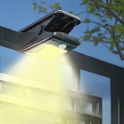 KINGCOO Solarlampen, bewegingsmelder voor buiten, draagbaar, waterdicht, 72 leds, clip, solarverlichting, camping, tentlicht, muur, veiligheidsverlichting voor dek, omheining, garage, wandelen, tuin,