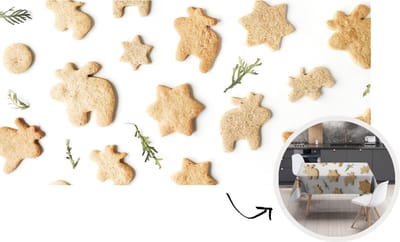 Kerst Tafelkleed - Kerstmis Decoratie - Tafellaken - Winter - Kerst - Koek - 260x130 cm - Kerstmis Versiering