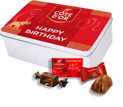 The best of Côte d'Or Collection box "Happy Birthday" - Mini Bouchée, Mignonnette Melk & Chokotoff - 600g