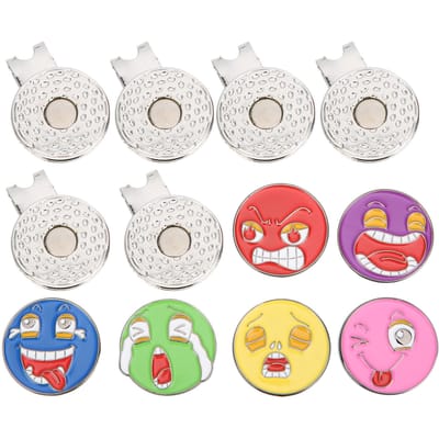 6PCS Outil de marquage de balle portable léger Clip de chapeau en métal Marqueur Accessoire d'entraînement
