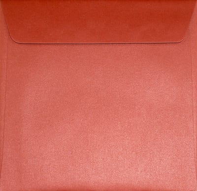 Metallic (parelmoer) rode enveloppen A5 - 170 x 170 mm - 25 stuks - HK zelfklevend met plakstrip - 125 gram - Sirio Pearl - Netuno