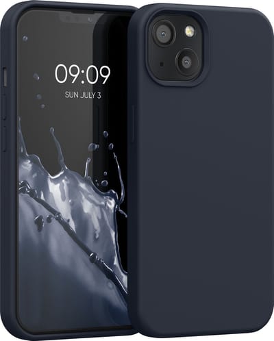 kwmobile telefoonhoesje geschikt voor Apple iPhone 13 - Hoesje met siliconen coating - Smartphone case in bosbesblauw