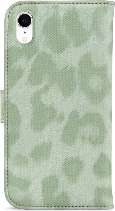 My Style Telefoonhoesje geschikt voor Apple iPhone XR Hoesje | My Style Flex Wallet Bookcase Portemonnee | Pasjeshouder voor 3 Pasjes | Telefoonhoesje voor Pinpas / OV Kaart / Rijbewijs - Green Leopard | Groen