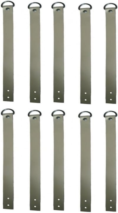 Oprolbare Riemen Set - Spanbanden Vastzetten - Lading Zekeren - Stof Versterkt - 400 mm Lengte - Beige