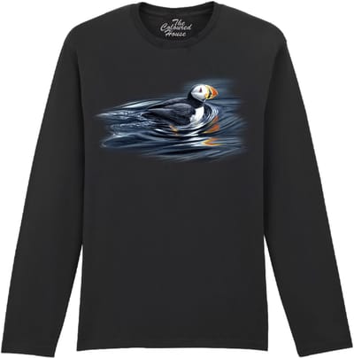 Papegaaiduikers Swimming Puffin The Coloured House Longsleeve T-shirt XL