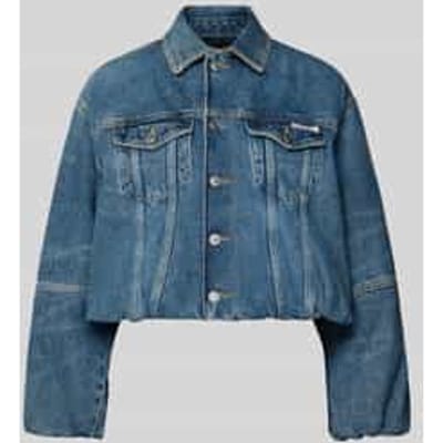 Kort jeansjack met knoopsluiting