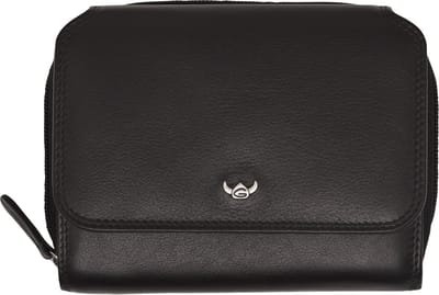 Golden Head Leren portemonnee Polo RFID Protect RV-Börse 3316 Schwarz zwart