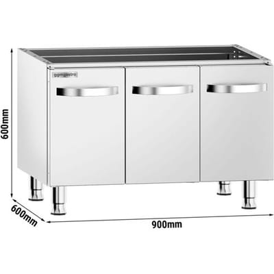 GGM Gastro Unterschrank für Gasherd - 3 Türen - passend für GHK9636HP & GHK9636