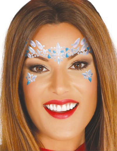 Fiestas Guirca - Plakdiamantjes blauw en wit (per set)