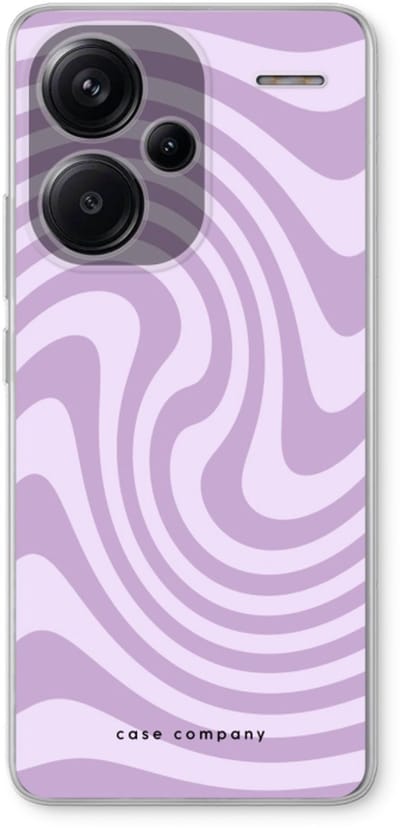 Case Company® - Hoesje geschikt voor Xiaomi Redmi Note 13 Pro plus hoesje - Swirl Paars - Soft Cover Telefoonhoesje - Bescherming aan alle Kanten en Schermrand