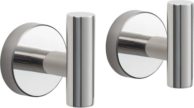 VDN Stainless Handdoekhaakjes chroom - Vaatdoekhouder - Haakjes handdoek - Wandhaak - Ophanghaakjes - 2 Stuks
