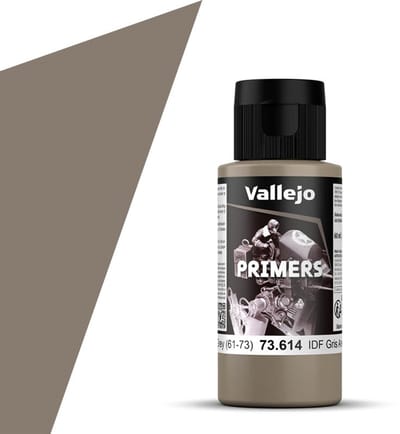 Vallejo Hobbyverf Acrylverf - 73614 IDF Isreali Sand Grey (61-73) - Primer - Acryl (60 ml) Verf flesje - 60 ml