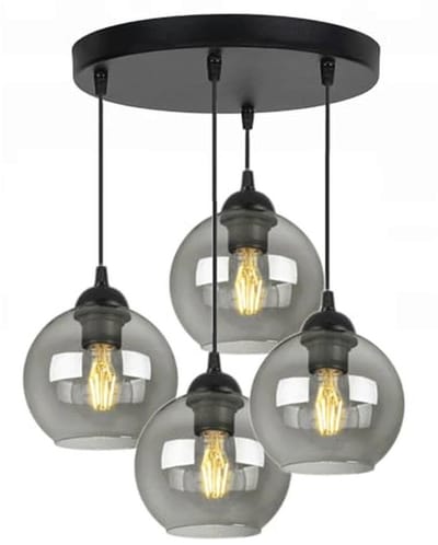 Moderne plafondlamp en wandlamp in zwart en grijs - Stijlvolle verlichting voor elk interieur