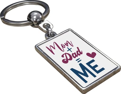 Mom + Dad = Me - Sleutelhanger - Cadeau - Moederdag - Moederdag cadeautje - Moederdag cadeau voor mama - Vaderdag - Vaderdag cadeautje - Vaderdag cadeau voor papa