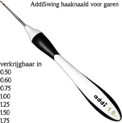 Addi Swing Haaknaalden 16cm 1.00mm - 1st