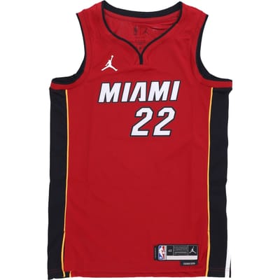 Basketbaltanktop voor heren Nba Statement Edition 22 Dri-fit Swingman Jersey No 22 Jimmy Butler Miahea Tough Red