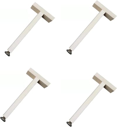 Vervangende meubelpoten - Houten bankvoeten - Meubels verhogen - T-vorm design - 4 stuks - Houtkleur