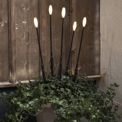 Star Trading LED spit lights Milky, buitenverlichting, 5 stuks, voor buiten, zwart, warm wit, 2 m