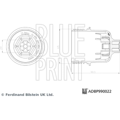 Deksel, oliefilterbehuizing Blue Print Solutions BLUE PRINT ADBP990022
