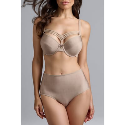 Marlies Dekkers Dame De Paris Shimmering Bronze Plunge Bra Size: 75F | Bras Outlet | Dames | Beige