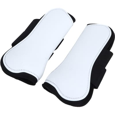 2 STUKS Wit Paard Springbeenbeschermer Ondersteuning Wrap Beschermer Professioneel Ruitersport white