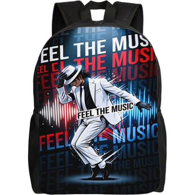 Michael Jackson Koning van de Pop MJ Rugzak Trainingsrugzakken Dames Heren Kleurrijk Groot Middelbare School Tassen Streetwear Rugzak (as the picture,as picture)