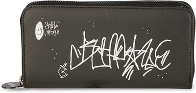BUFFALO Portemonnee Muse Long Wallet Graffiti Zwart