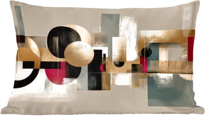 Sierkussens - Kussentjes Woonkamer - 60x40 cm - Abstract - Vormen - Beige - Texturen