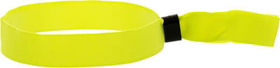 Polsbandjes - Festival bandjes - Textiel - Geweven - Geel met zwarte plastic schuifsluiting - 50 stuks