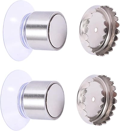 Magnetische Zeephouder - Zeepbakje Zuignap - Zeep Droog Houden - Roestvrij Staal - 2 stuks - Zilver