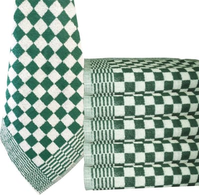 Homéé® Keukendoek 50x50 cm Holland Art geblokt 100% katoen 6 stuks groen wit