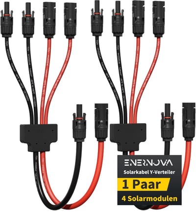 Zonnekabel Y-verdeler 4mm²-6mm² IP68 Waterdicht Zonne-aansluitkabel voor Zonnepanelen
