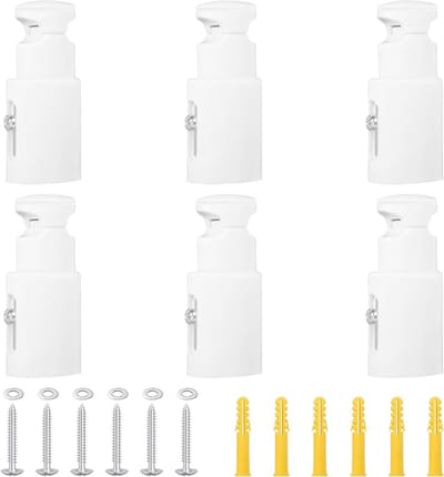 Radiator console 6 stuks - witte ABS kunststof - geschikt voor rechte en gebogen radiatoren - SnelShoppen
