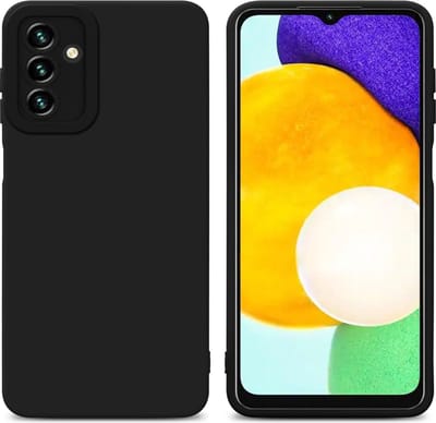 Cadorabo Hoesje geschikt voor Samsung Galaxy A13 5G in FLUID ZWART - Beschermhoes gemaakt van flexibel TPU silicone Cover Fluid Case