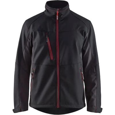Blåkläder 4950-2516 Softshell Jack Zwart/Rood maat 4XL