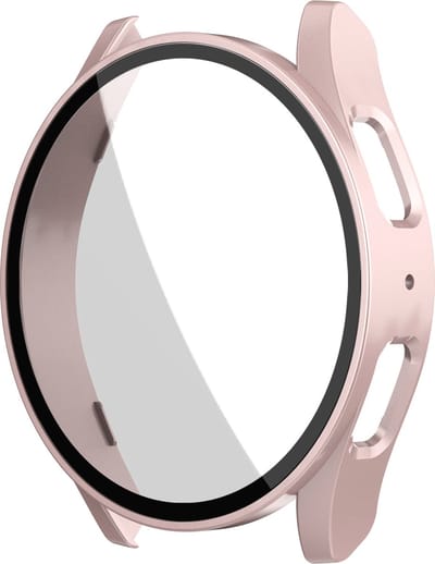 Stravo Screen protector case voor Samsung Galaxy Watch 7 - 40mm - Full Cover Hard Case / Beschermend Hoesje - Roze goud - Samsung Galaxy Watch 7 - 40mm screenprotectors