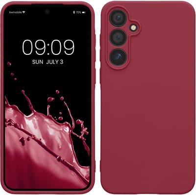 kwmobile telefoonhoesje geschikt voor Samsung Galaxy A55 5G - Hoesje voor smartphone - Precisie camera uitsnede - In bordeaux-violet