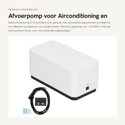 Dailygoods- Afvoerpomp Effectief - Condensverwijdering - 110-240V - 50-60Hz - Praktisch - Hoogwaardige Kwaliteit - Condensafvoer