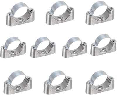 Allecto - Pijp Ondersteuning - Klemmen voor Bevestiging - Duurzaam en Corrosiebestendig - 10 Stuks - Voor OD 51mm Pijp - Wand- en Plafondmontage