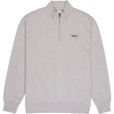 Element Co Emb Sweatshirt Met Halve Rits Grijs M Man
