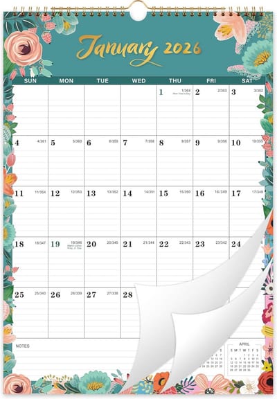 Grote Wandkalender 2024 - Jaarkalender 12 Maanden (Januari t/m December) - 30,5 x 43,2 cm