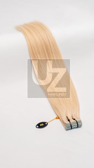 UZ Hairlines Tape Extensions - Kleur #60B - Lengte 40 cm - Premium Quality - 100% Human Hair